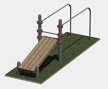 Брусья гнутые и скамья для пресса